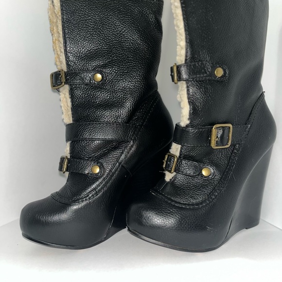Betsy Johnson Ryderrr Wedge boots, size 7.5 - Picture 11 of 15